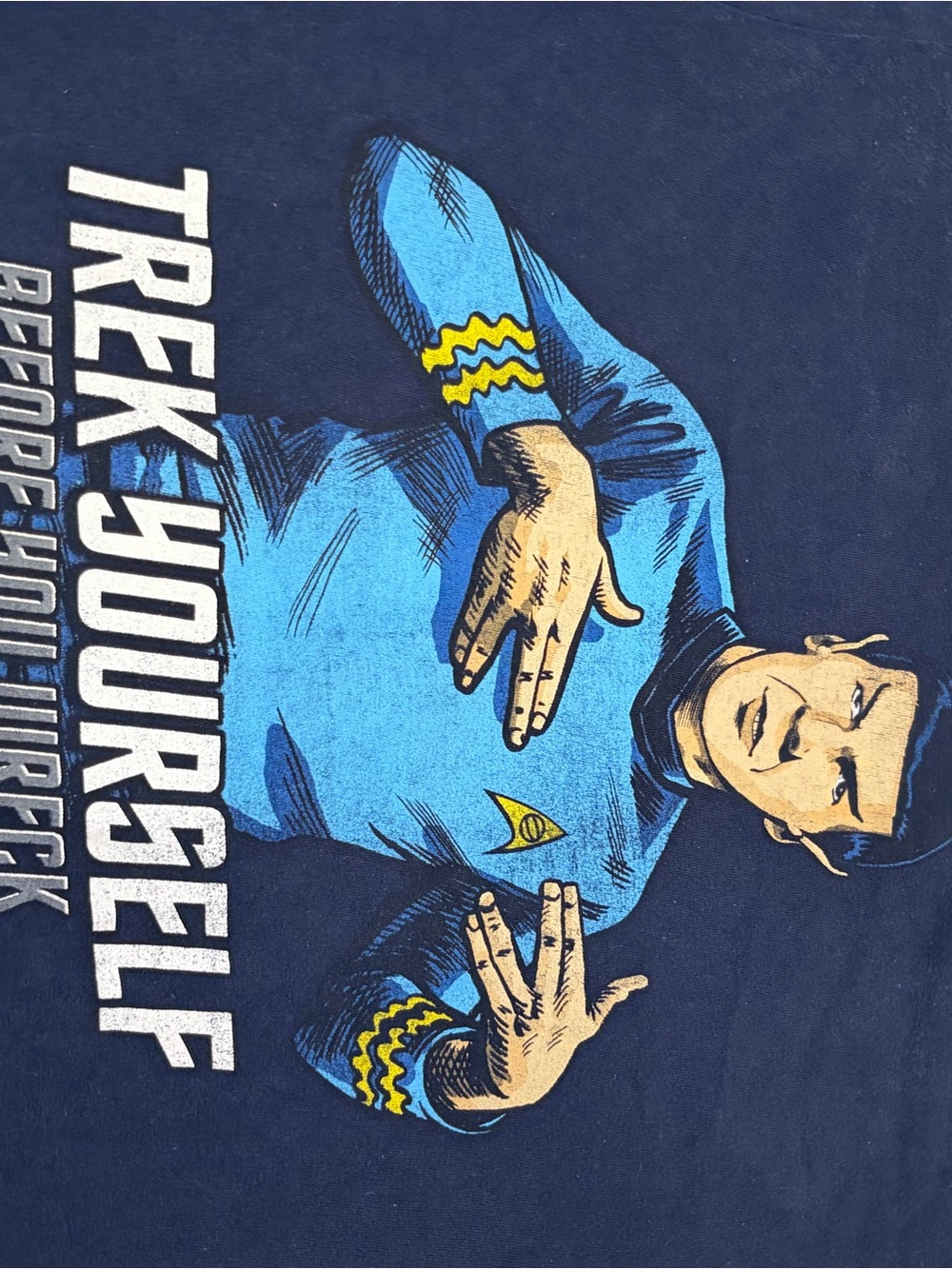 Star Trek -Trek Yourself Blue Graphic Men’s Short Sleeve Tee Size XL